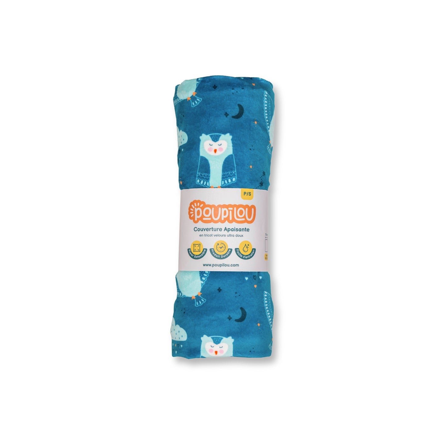 couverture enfant apaisante petite hibou Poupilou