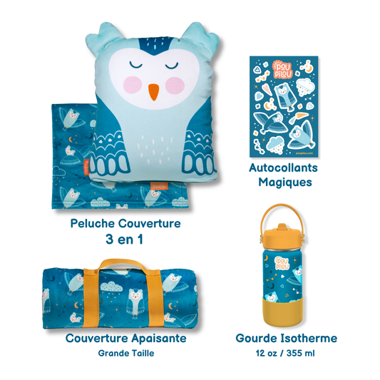 ENSEMBLE CADEAU - Grand Réconfort - Hibou