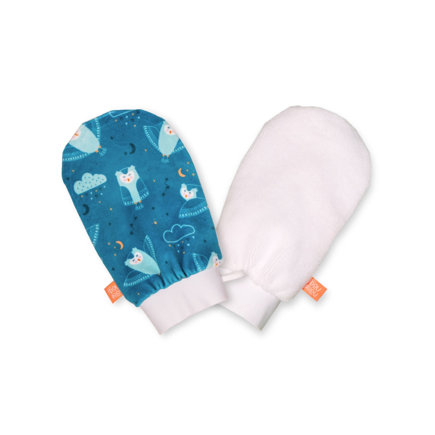 mitaine de bain poupilou hibou adulte enfant