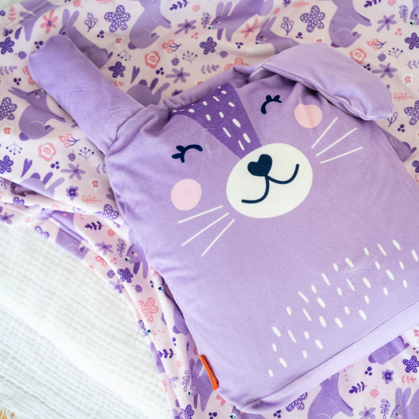 Peluche Couverture 3 en 1- Lapin