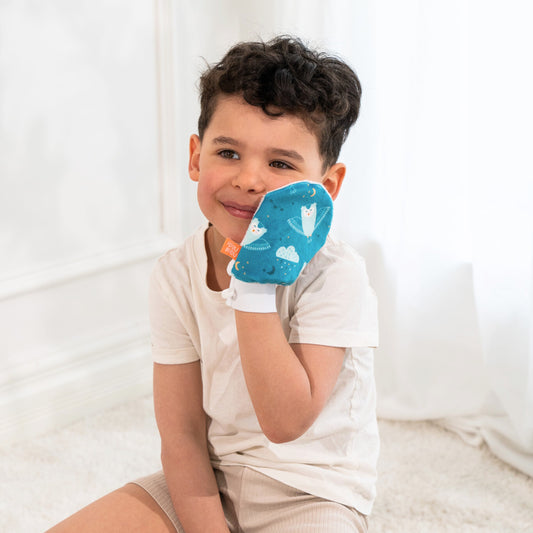 Mitaine de bain (mini) - Hibou