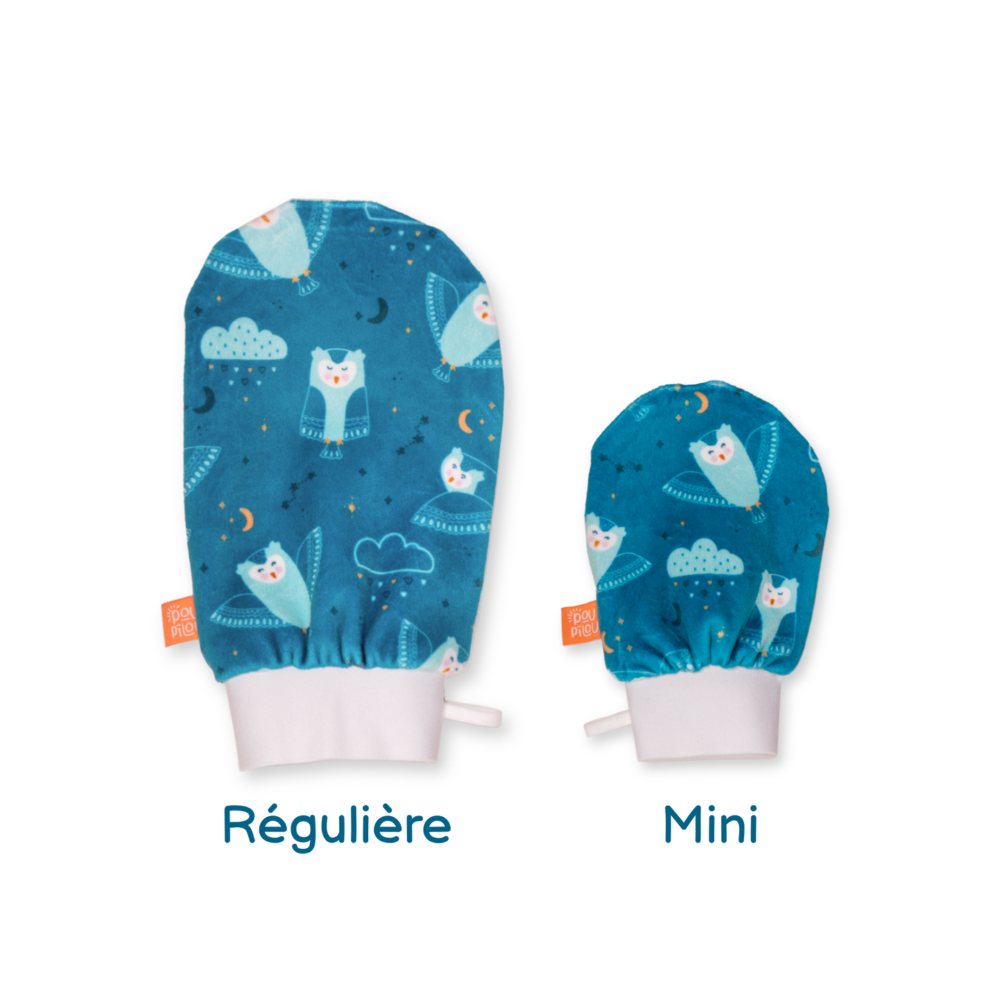Mitaine de bain (mini) - Hibou