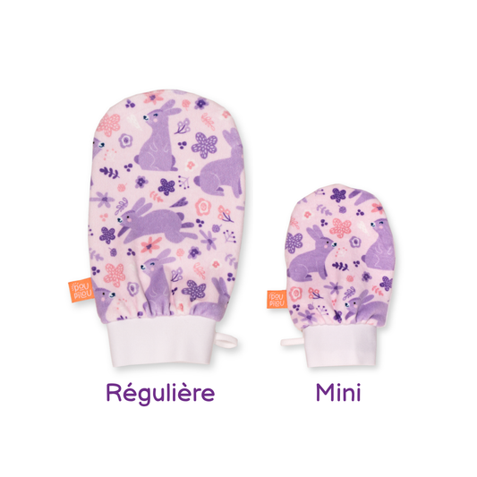 Mitaine de bain (régulière) - Lapin
