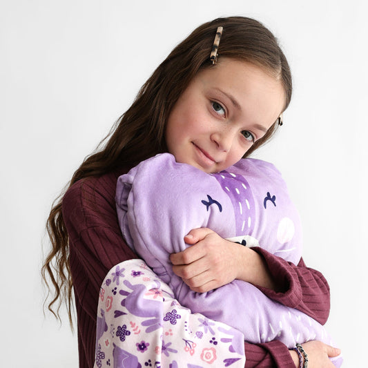 Peluche couverture 3 en 1 - Lapin (couverture moyenne)