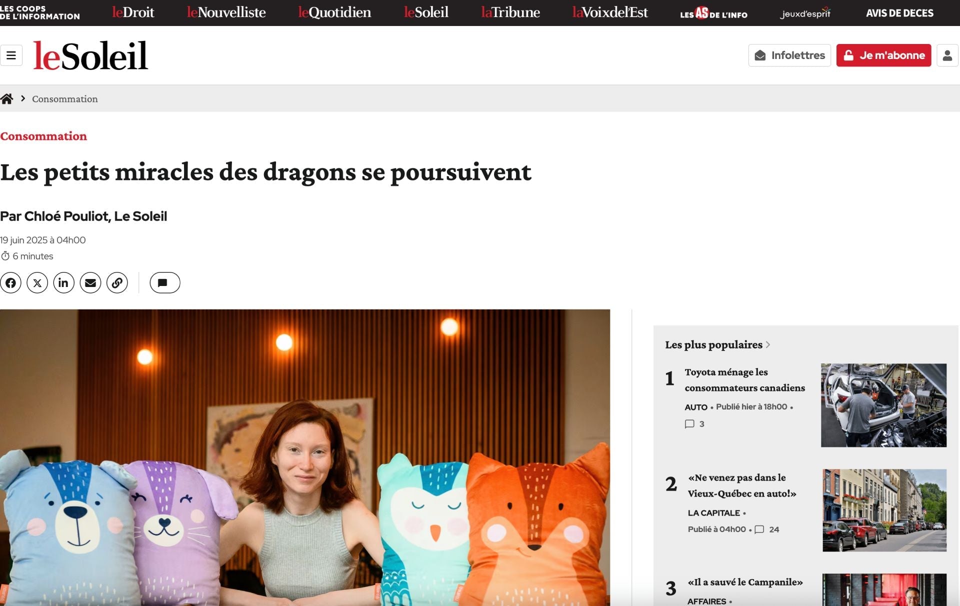 Les petits miracles des dragons se poursuivent