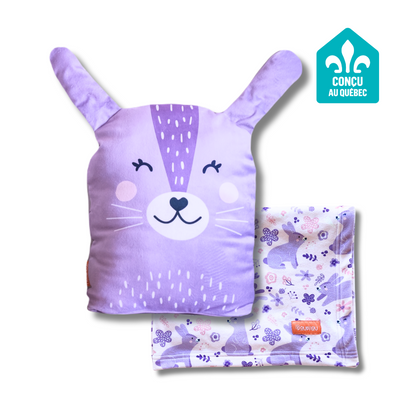 Peluche Couverture 3 en 1- Lapin
