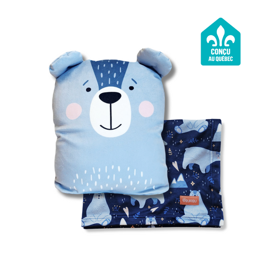 Peluche Couverture 3 en 1 - Ours
