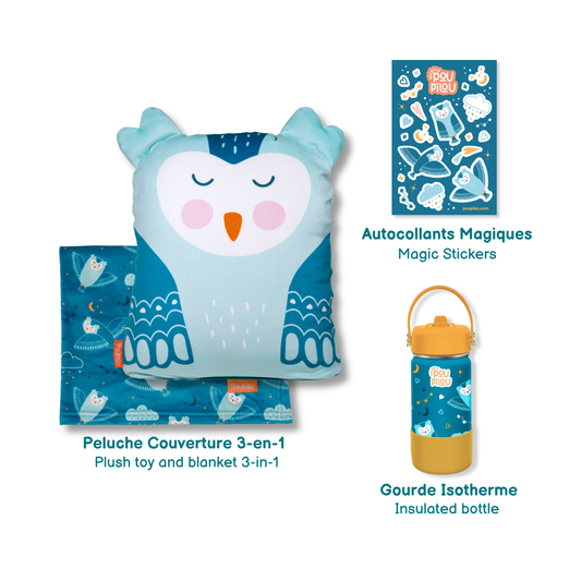 ENSEMBLE CADEAU - Compagnon d'aventure - Hibou