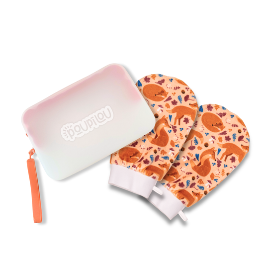ensemble mitaine bain renard poupilou silicone