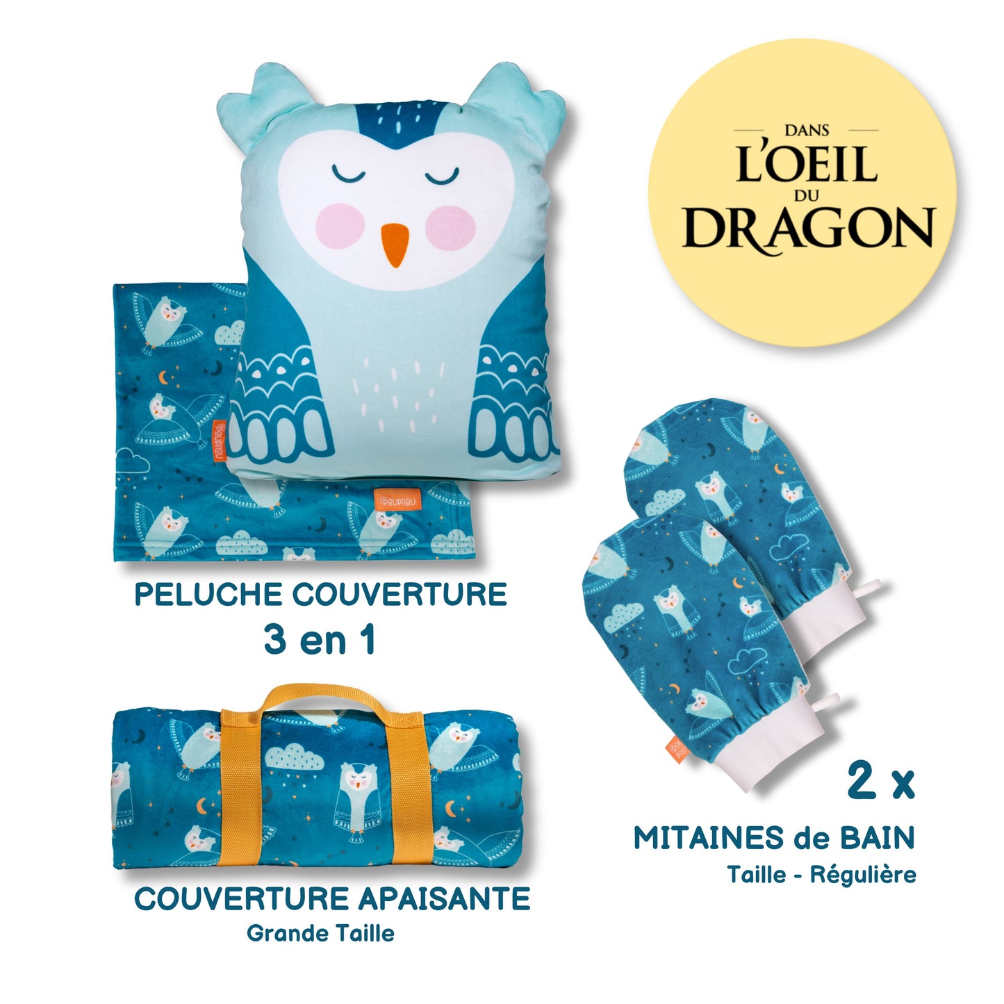 ENSEMBLE DELUXE HIBOU - Dans l’œil du Dragon