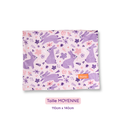 Peluche couverture 3 en 1 - Lapin (couverture moyenne)