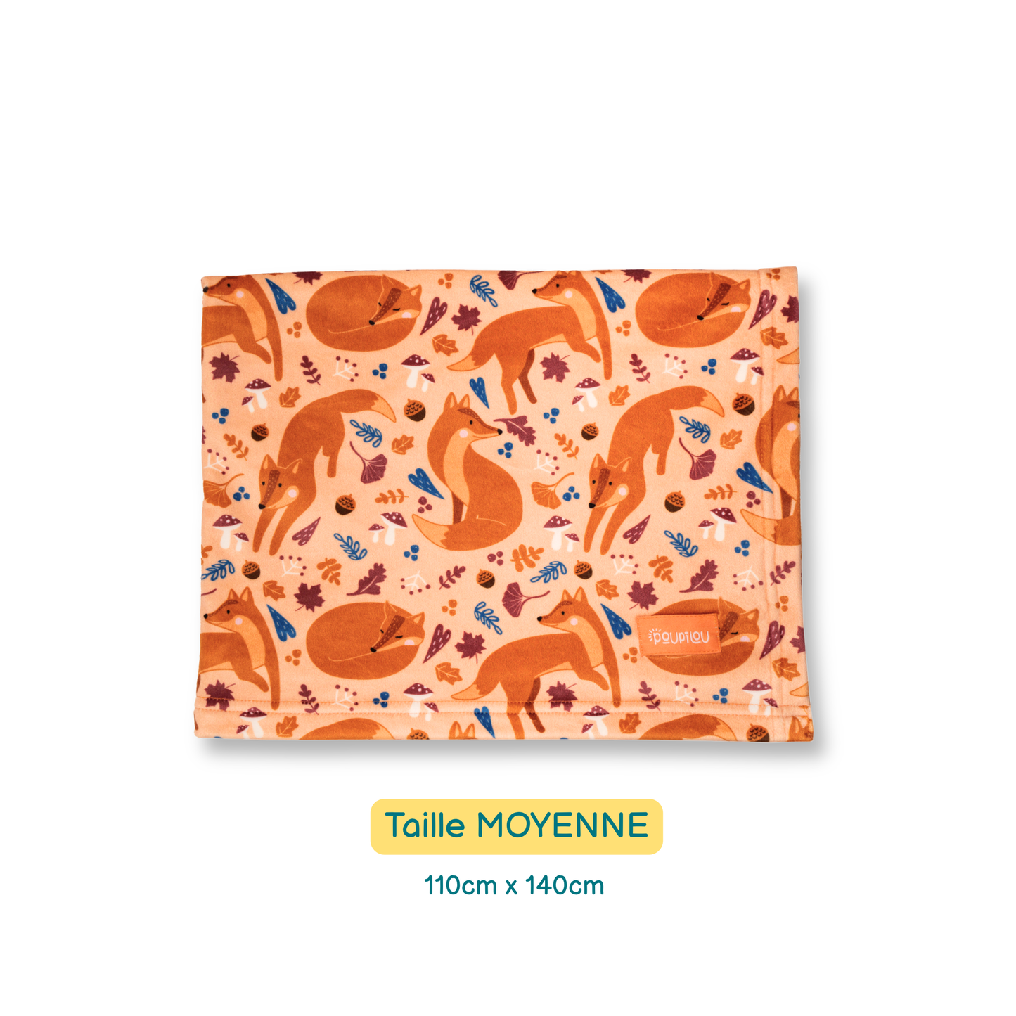 Peluche couverture 3 en 1 - Renard (couverture moyenne)