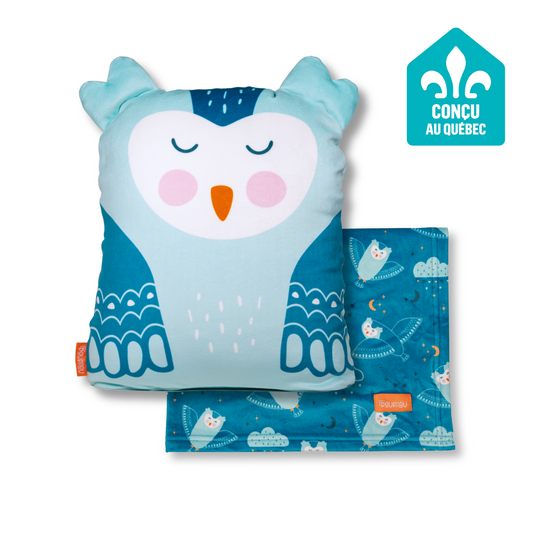 Peluche Couverture 3 en 1 - Hibou