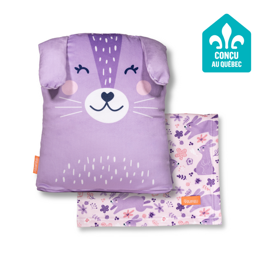 Peluche Couverture 3 en 1- Lapin