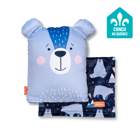 Peluche Couverture 3 en 1 - Ours