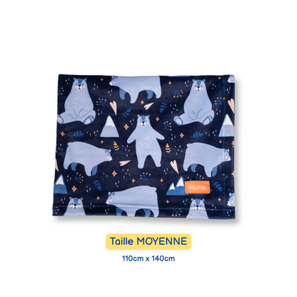 Peluche couverture 3 en 1 - Ours (couverture moyenne)