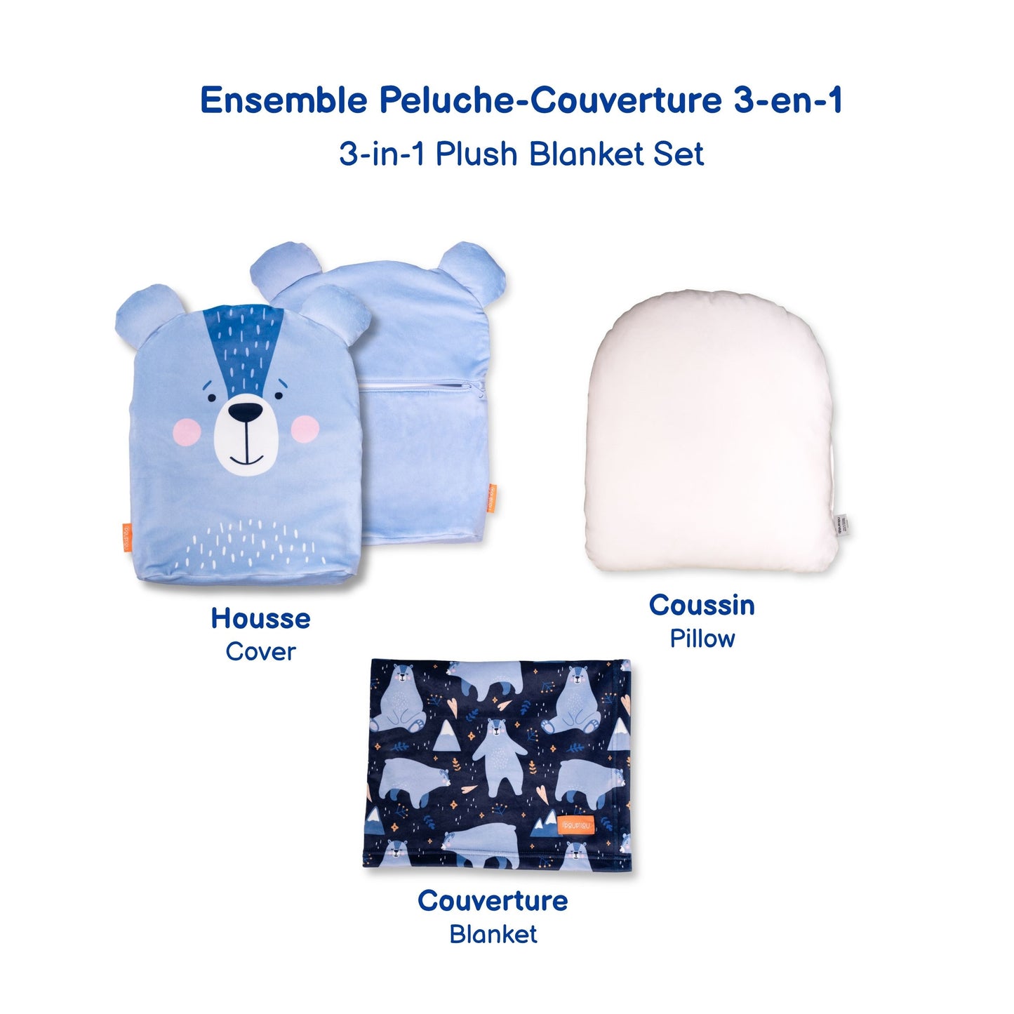 3-in-1 Cozy Companion Set – Bear