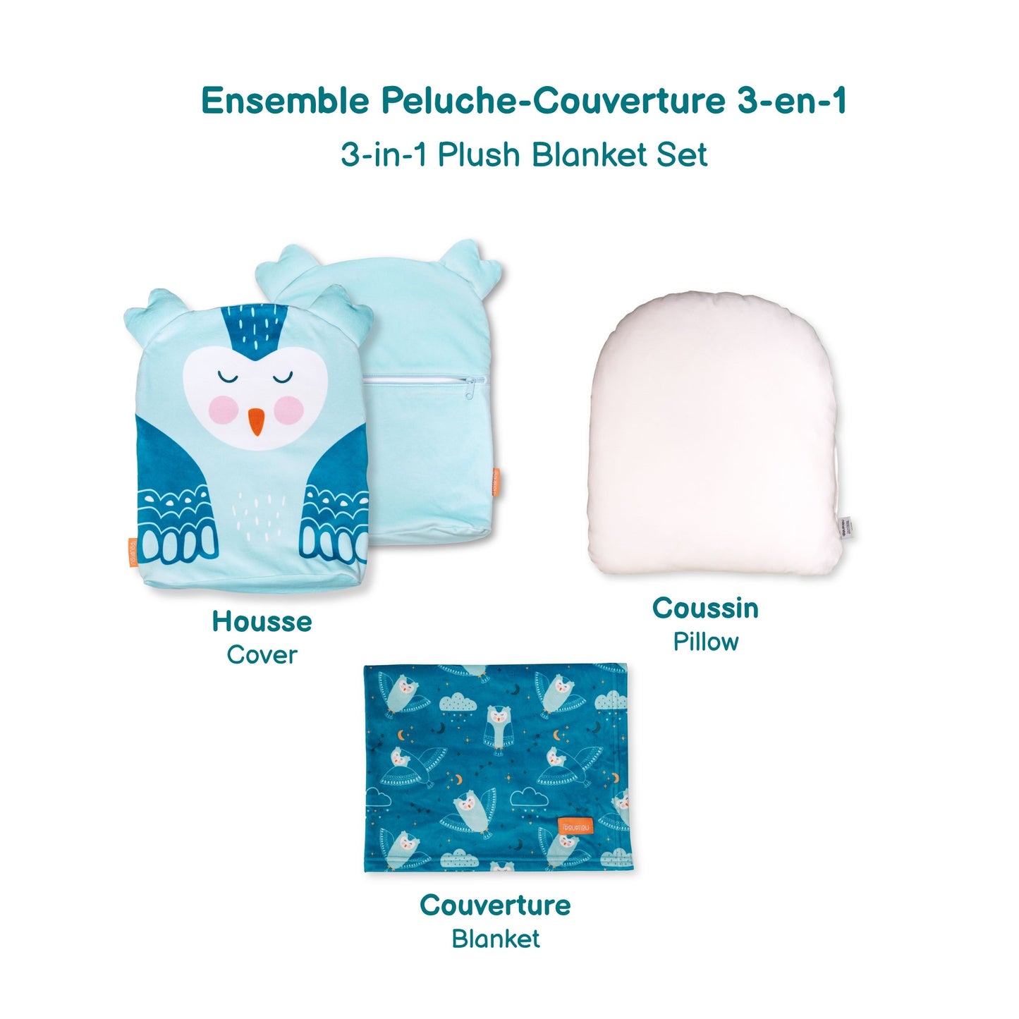 3-in-1 Cozy Companion Set – Owl