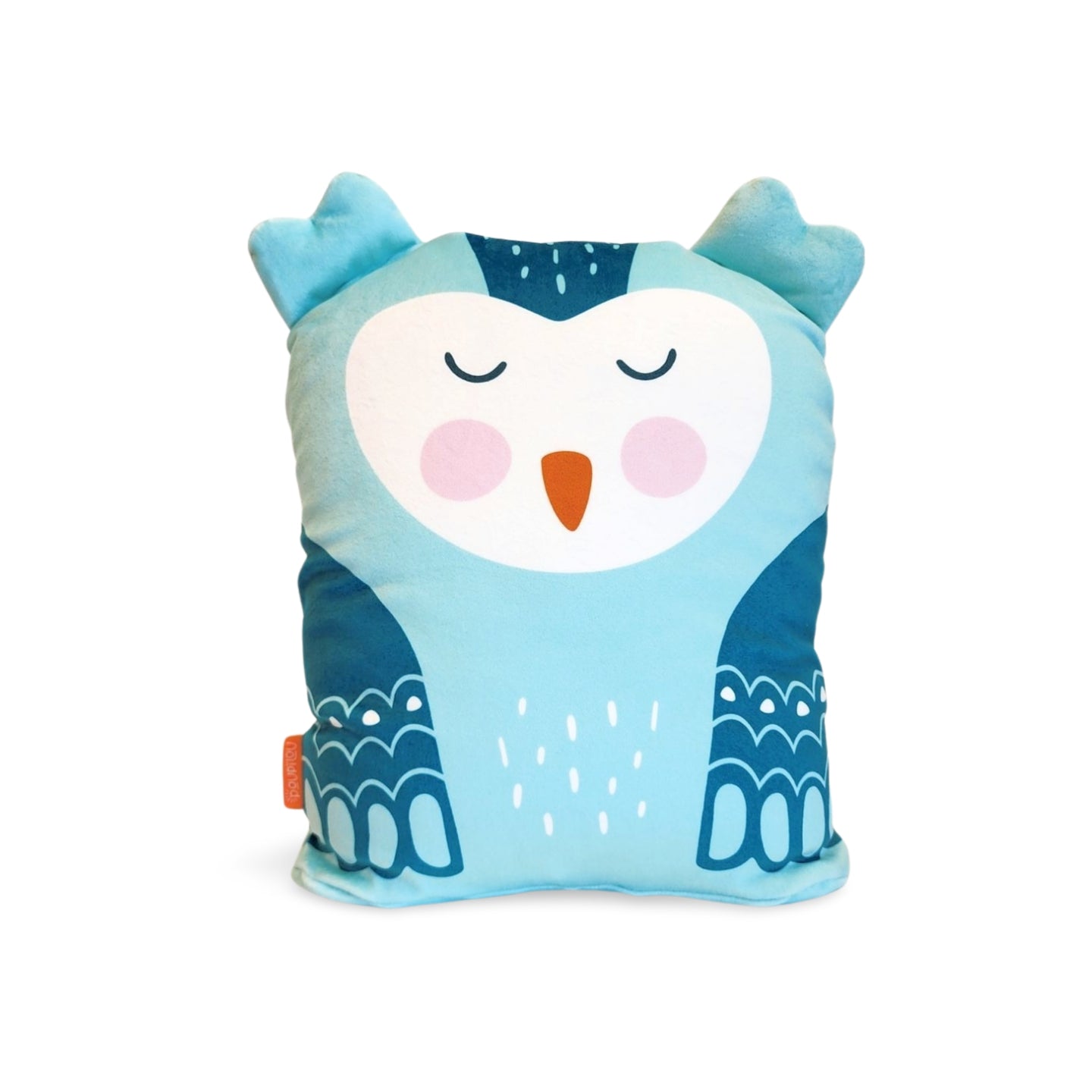 Peluche couverture Poupilou - hibou - vue de face