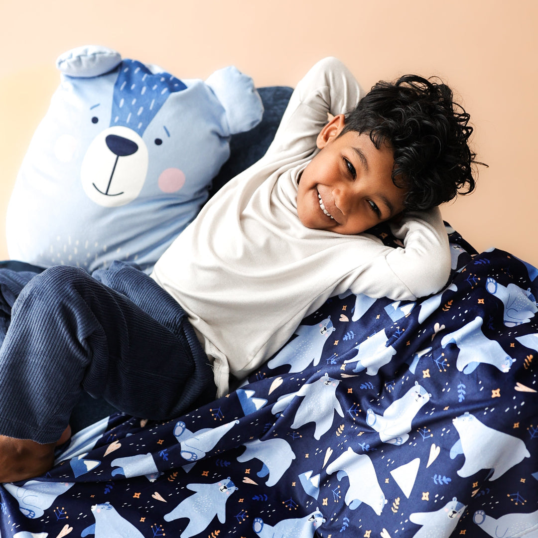 Peluche Couverture 3 en 1 - Ours