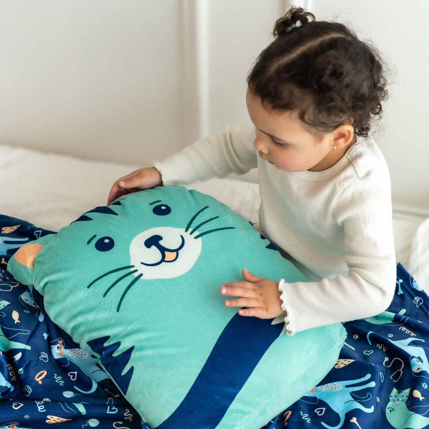 Peluche Couverture 3 en 1 - Chat
